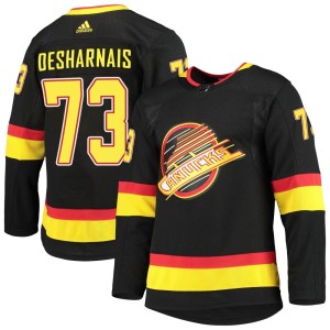 Vancouver Canucks Vincent Desharnais Official Black Adidas Authentic Youth Alternate Primegreen Pro NHL Hockey Jersey