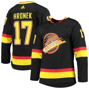 Vancouver Canucks Filip Hronek Official Black Adidas Authentic Youth Alternate Primegreen Pro NHL Hockey Jersey