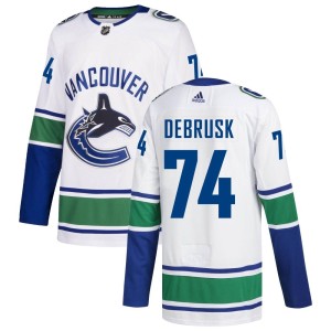 Vancouver Canucks Jake DeBrusk Official White Adidas Authentic Adult Away NHL Hockey Jersey