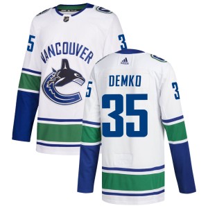 Vancouver Canucks Thatcher Demko Official White Adidas Authentic Adult zied Away NHL Hockey Jersey