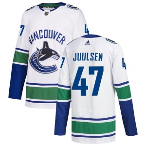 Vancouver Canucks Noah Juulsen Official White Adidas Authentic Adult zied Away NHL Hockey Jersey