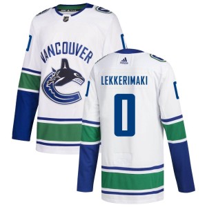 Vancouver Canucks Jonathan Lekkerimaki Official White Adidas Authentic Adult Away NHL Hockey Jersey