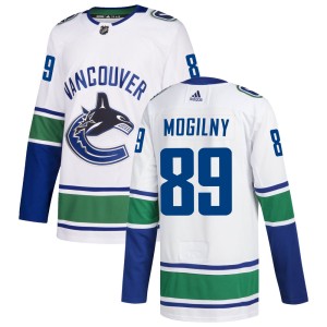 Vancouver Canucks Alexander Mogilny Official White Adidas Authentic Adult zied Away NHL Hockey Jersey