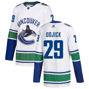 Vancouver Canucks Gino Odjick Official White Adidas Authentic Adult zied Away NHL Hockey Jersey