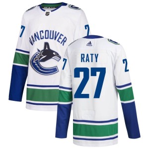 Vancouver Canucks Aatu Raty Official White Adidas Authentic Adult Away NHL Hockey Jersey