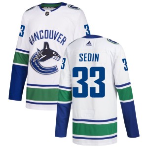 Vancouver Canucks Henrik Sedin Official White Adidas Authentic Adult zied Away NHL Hockey Jersey