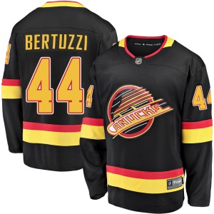 Vancouver Canucks Todd Bertuzzi Official Black Fanatics Branded Premier Adult Breakaway 2019/20 Flying Skate NHL Hockey Jersey