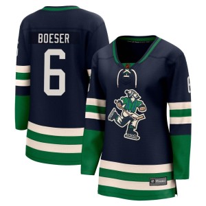 Vancouver Canucks Brock Boeser Official Navy Fanatics Branded Breakaway Women's Special Edition 2.0 NHL Hockey Jersey