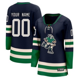 Vancouver Canucks Custom Official Navy Fanatics Branded Breakaway Women's Custom Special Edition 2.0 NHL Hockey Jersey