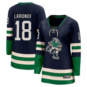 Vancouver Canucks Igor Larionov Official Navy Fanatics Branded Breakaway Women's Special Edition 2.0 NHL Hockey Jersey