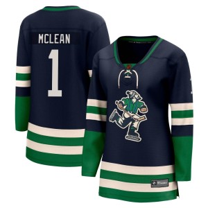 Vancouver Canucks Kirk Mclean Official Navy Fanatics Branded Breakaway Women's Special Edition 2.0 NHL Hockey Jersey