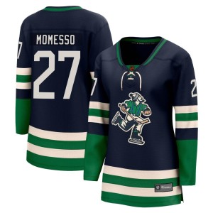 Vancouver Canucks Sergio Momesso Official Navy Fanatics Branded Breakaway Women's Special Edition 2.0 NHL Hockey Jersey