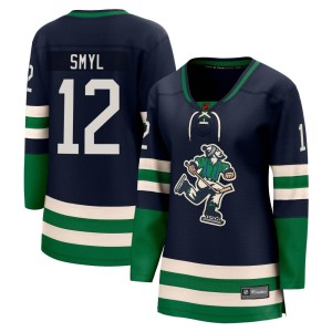 Vancouver Canucks Stan Smyl Official Navy Fanatics Branded Breakaway Women's Special Edition 2.0 NHL Hockey Jersey