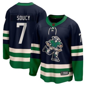 Vancouver Canucks Carson Soucy Official Navy Fanatics Branded Breakaway Youth Special Edition 2.0 NHL Hockey Jersey