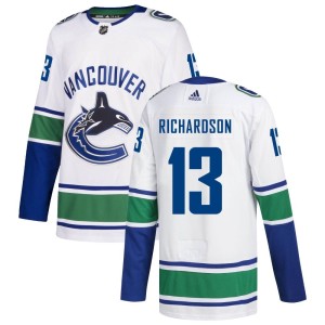 Vancouver Canucks Brad Richardson Official White Adidas Authentic Youth Away NHL Hockey Jersey