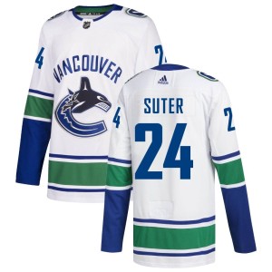 Vancouver Canucks Pius Suter Official White Adidas Authentic Youth zied Away NHL Hockey Jersey