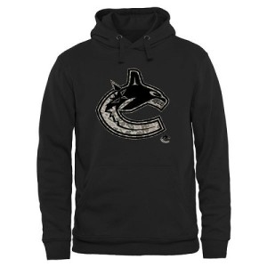 Vancouver Canucks Official Black Adult Rink Warrior Pullover Hoodie